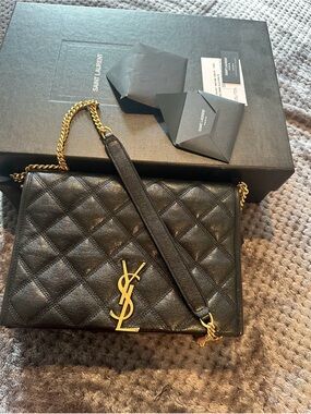 Saint Laurent mini becky quilted leather shoulder bag
